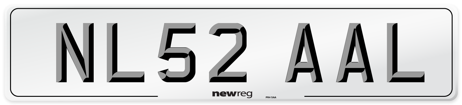 NL52 AAL Number Plate from New Reg